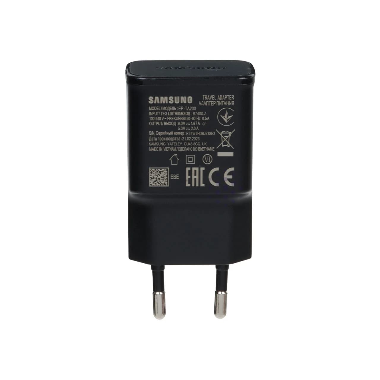 شارژر دیواری فست تک پورت SAMSUNG مدل 15W – مشکی – DST (گارانتی شش ماهه) — تصویر ۲
