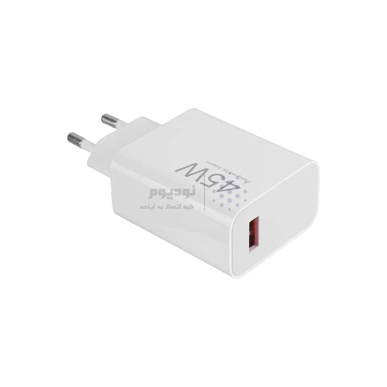 شارژر دیواری فست سرکارتنی تک پورت Xiaomi مدل MDY-17-EF 45W – سفید – DST (گارانتی شش ماهه) — تصویر ۳