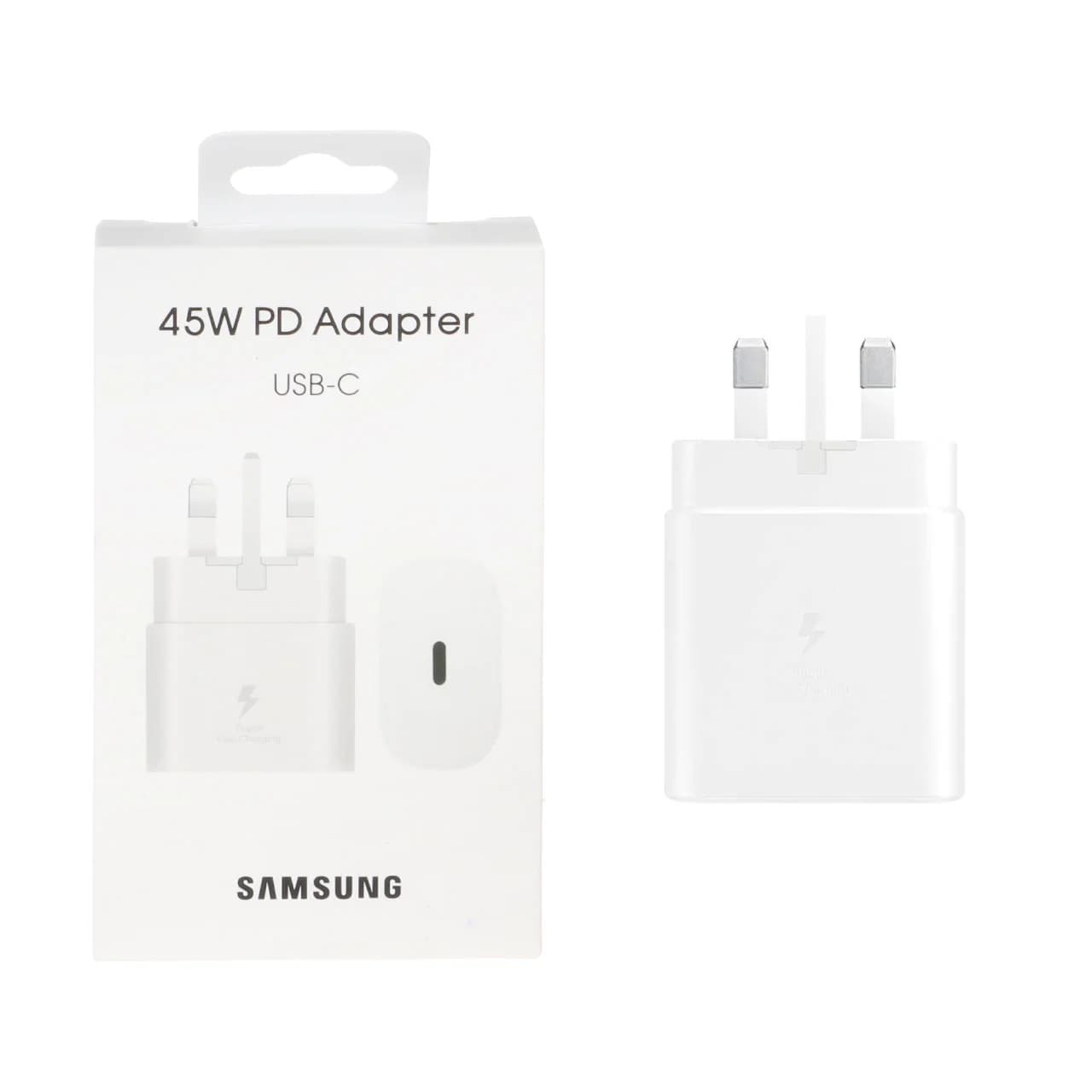 شارژر دیواری سه پین PD و فست تک پورت SAMSUNG Type-C مدل 45W – سفید – DST (گارانتی شش ماهه)