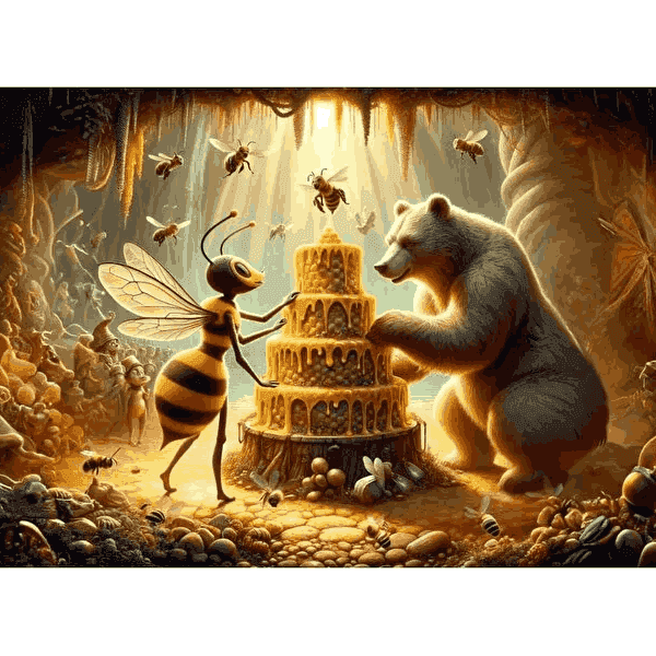 پازل 100 تکه آرت پازل مدل Honey Cake کد 35415 — تصویر ۲