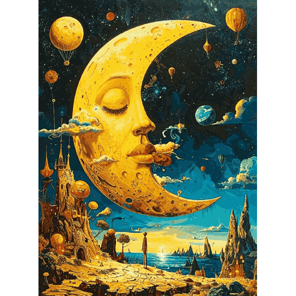 پازل 1000 تکه آرت پازل مدل Dream of the Moon کد 41026 — تصویر ۲