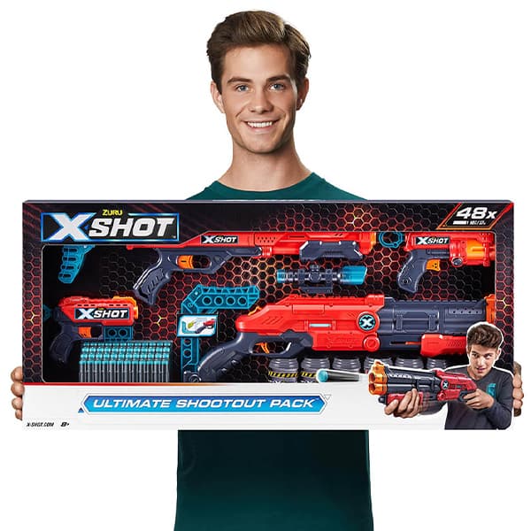 تفنگ ایکس شات X-Shot مدل Ultimate Shootout Pack قرمز — تصویر ۴