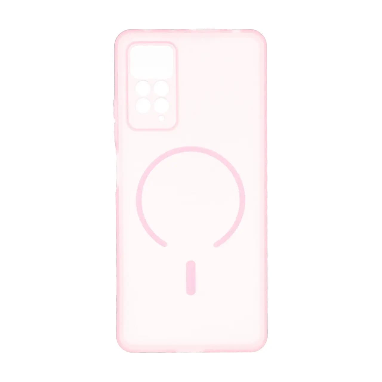 قاب ژله ای مات طرح مگ سیف Power محافظ لنزدار Xiaomi Redmi Note 12 Pro 4G / Redmi Note 11 Pro – صورتی