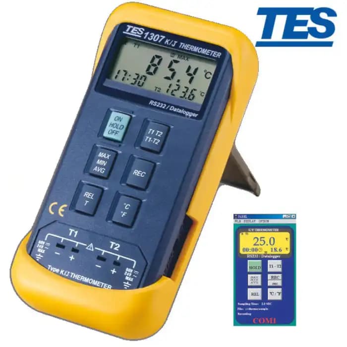 ترمومتر دیتالاگر 2 کاناله تی ای اس مدل TES-1307