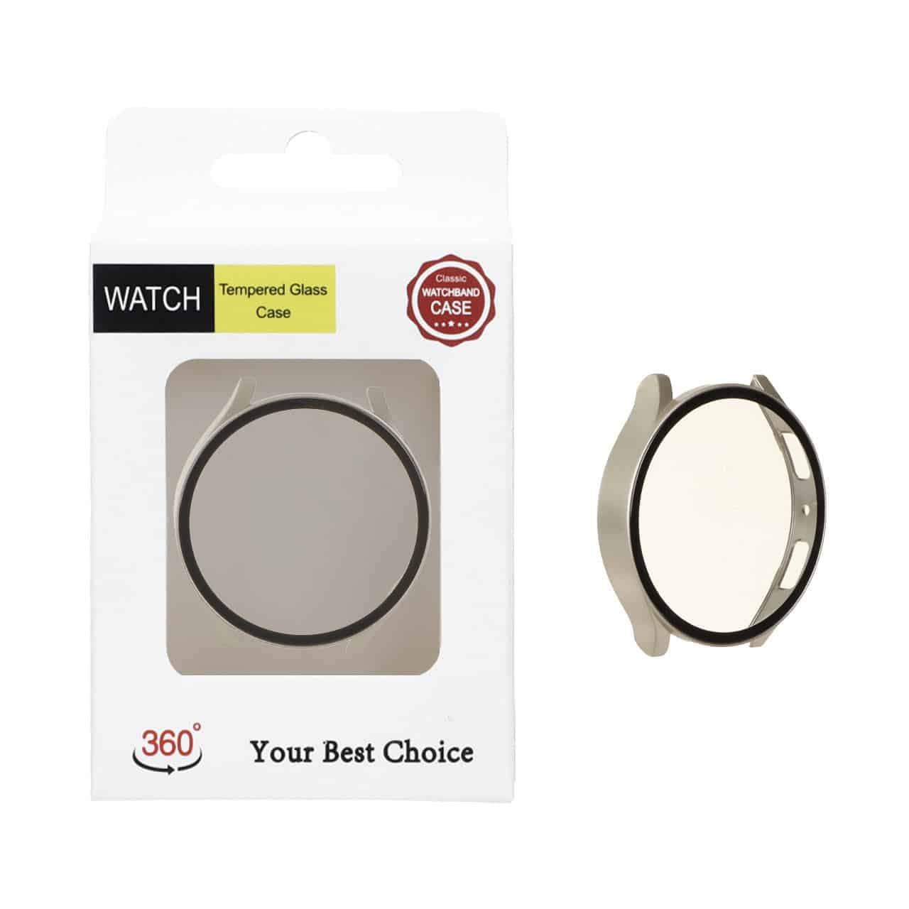 ست محافظ گارد گلس سامسونگ واچ 6 WATCH – سایز 44 میلیمتری – بژ (پک دار)