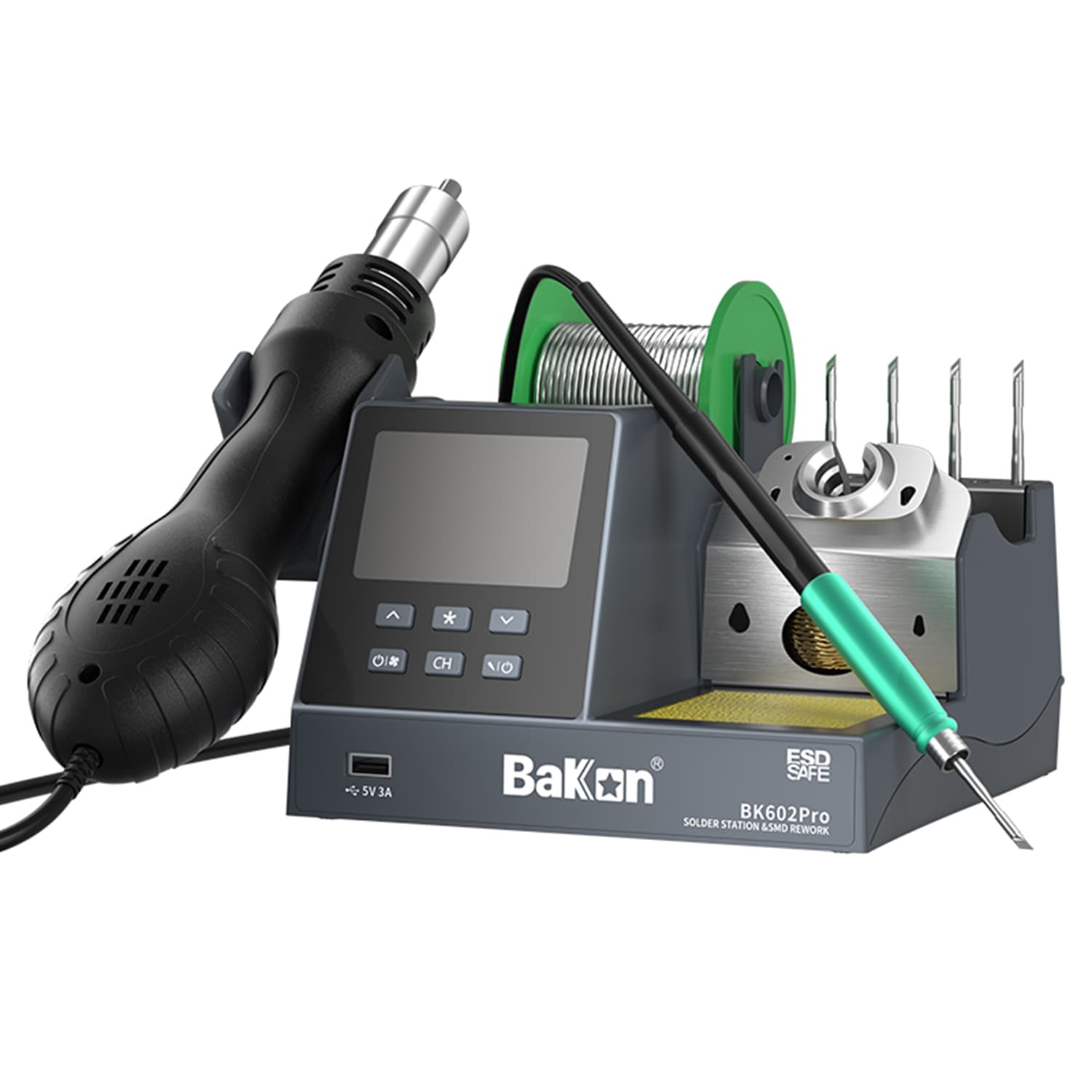 هویه و هوای گرم رومیزی باکون مدل Bakon BK-602 PRO