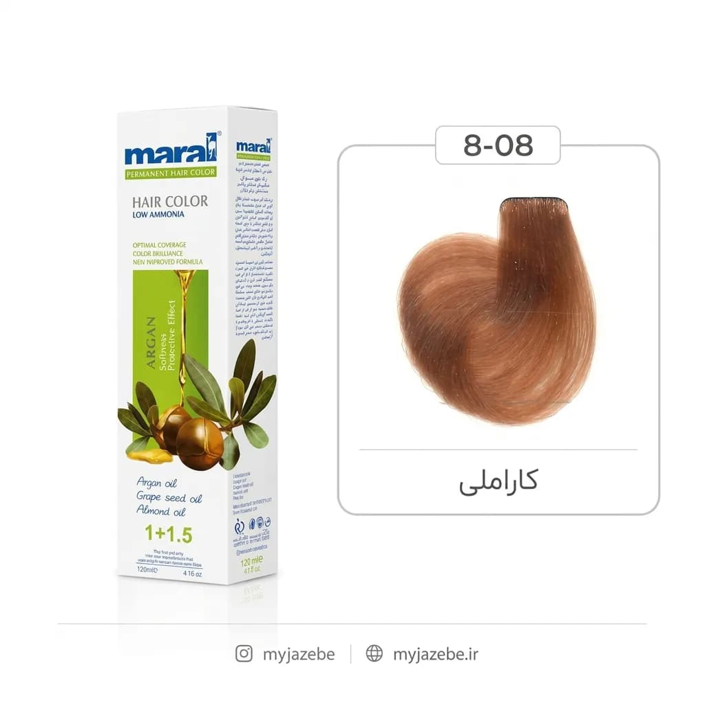 رنگ مو کاراملی مارال شماره Maral 8.08
