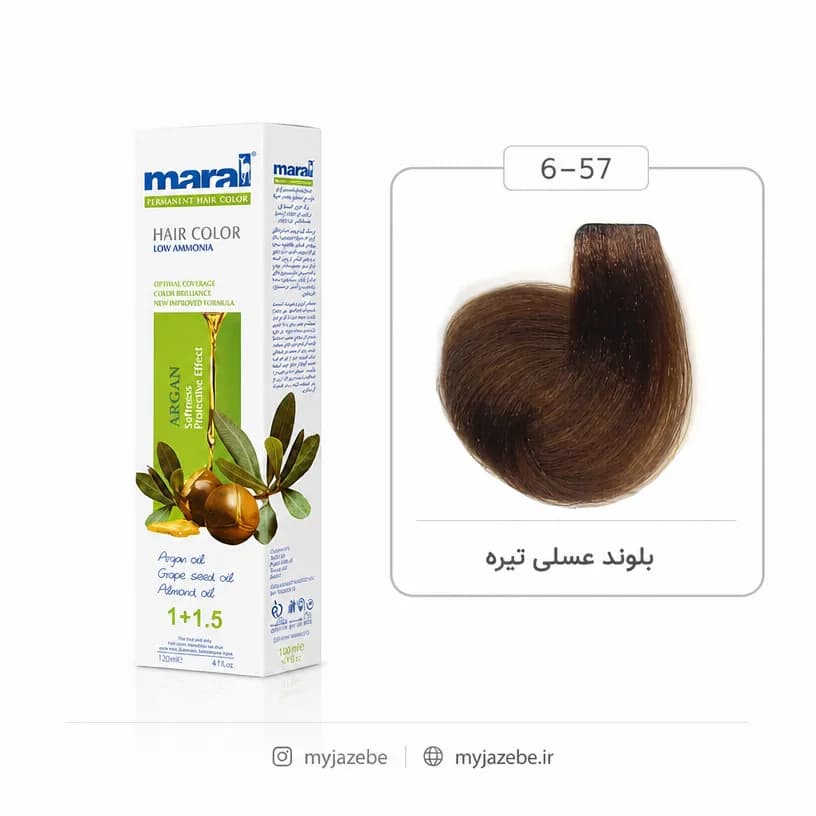 رنگ مو بلوند عسلی تیره مارال شماره Maral 6.57