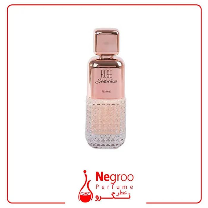 ادوپرفیوم فراگرنس ورد رز سداکشن Rose seduction قهوه ای زنانه حجم 100 میلی لیتر — تصویر ۲
