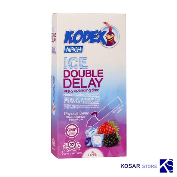 کاندوم ناچ کدکس مدل Ice Double Delay بسته 10 عددی — تصویر ۲