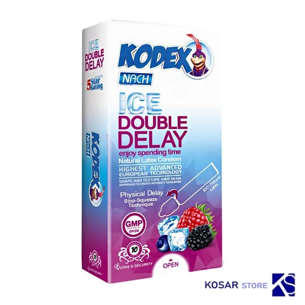 کاندوم ناچ کدکس مدل Ice Double Delay بسته 10 عددی