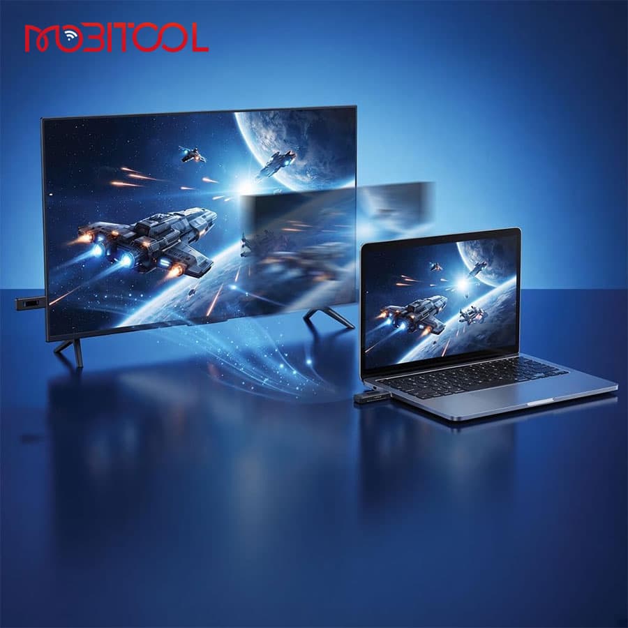 دانگل انتقال تصویر بی سیم HDMI پاورولوژی Powerology VELINK Wireless HDMI Transmitter & Receiver PHDMRABK — تصویر ۳