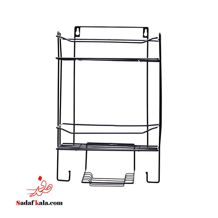 آویز حمام دو طبقه آدنا مشکی یزدگل(10)/416 — تصویر ۲