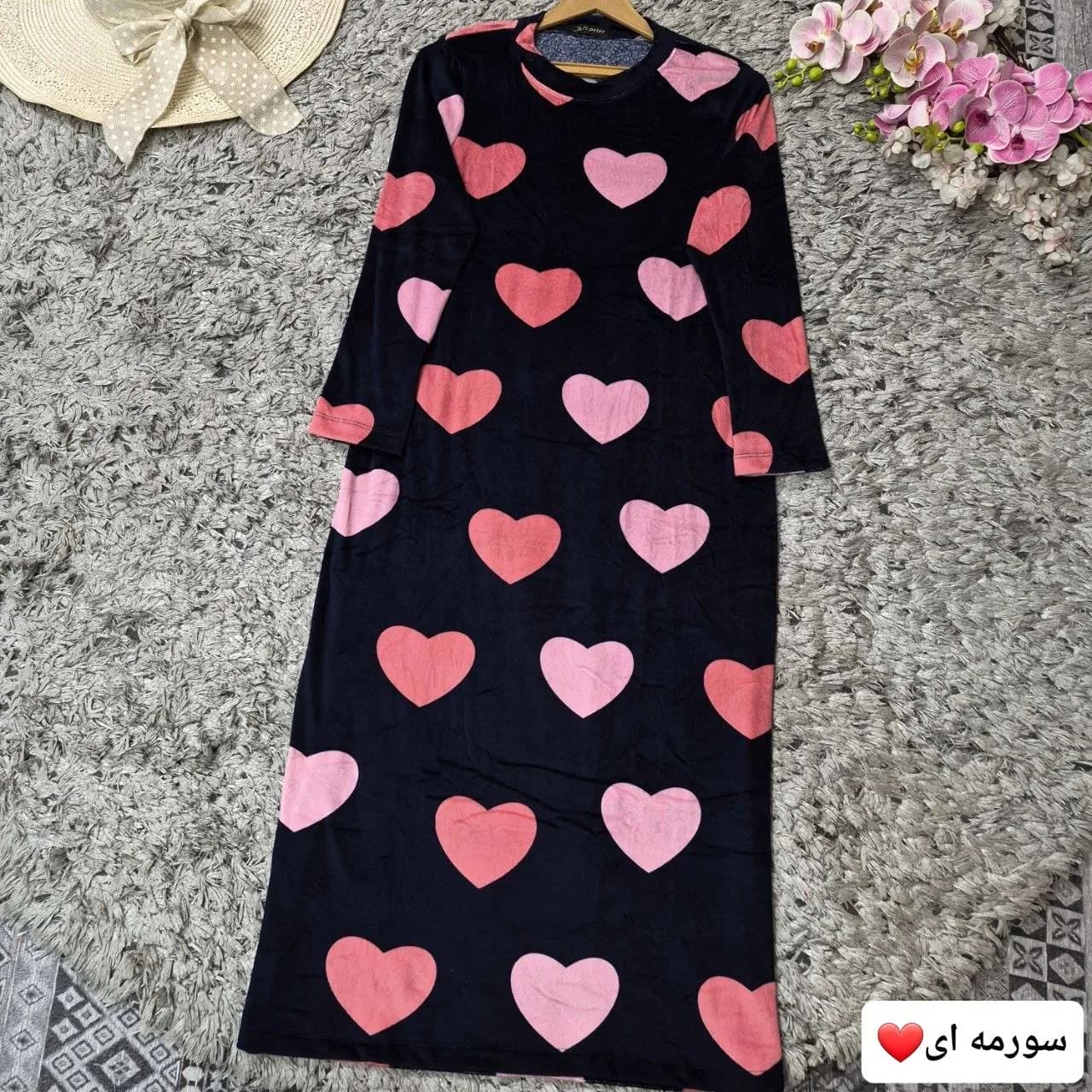 ماکسی مخمل مدل قلبی — تصویر ۴