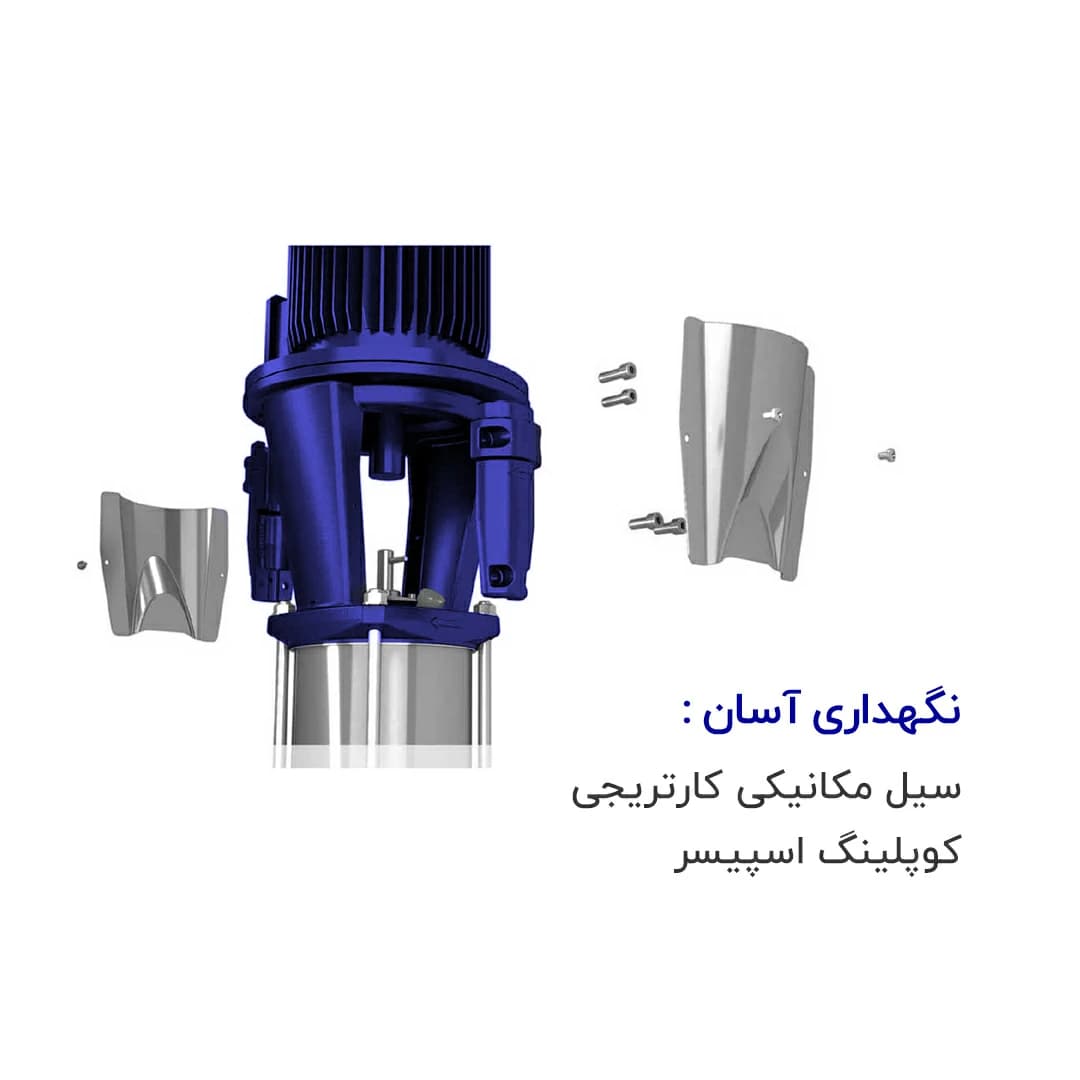 پمپ طبقاتی عمودی ابارا مدل EVMSG 10-14 F5/5.5 IE2 — تصویر ۲