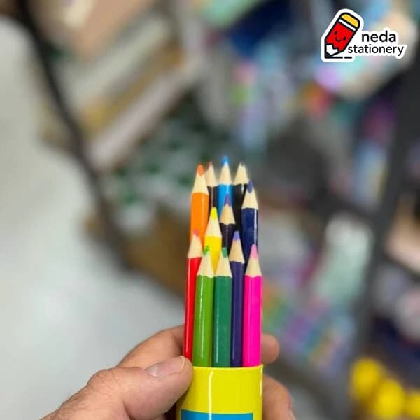 مداد رنگی ۱۲ رنگ موشکی اسکول فنس — تصویر ۲