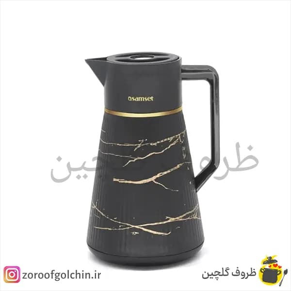 فلاسک سام ست 1 لیتری مدل ماربل – شیشه صورتی — تصویر ۵