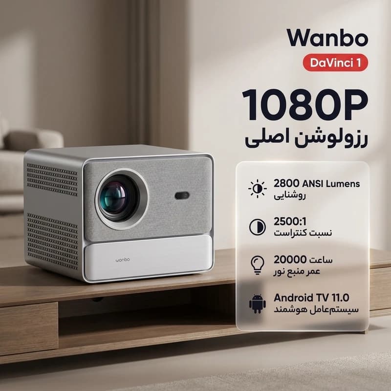 ویدئو پروژکتور ونبو Wanbo Davinci 1 — تصویر ۵