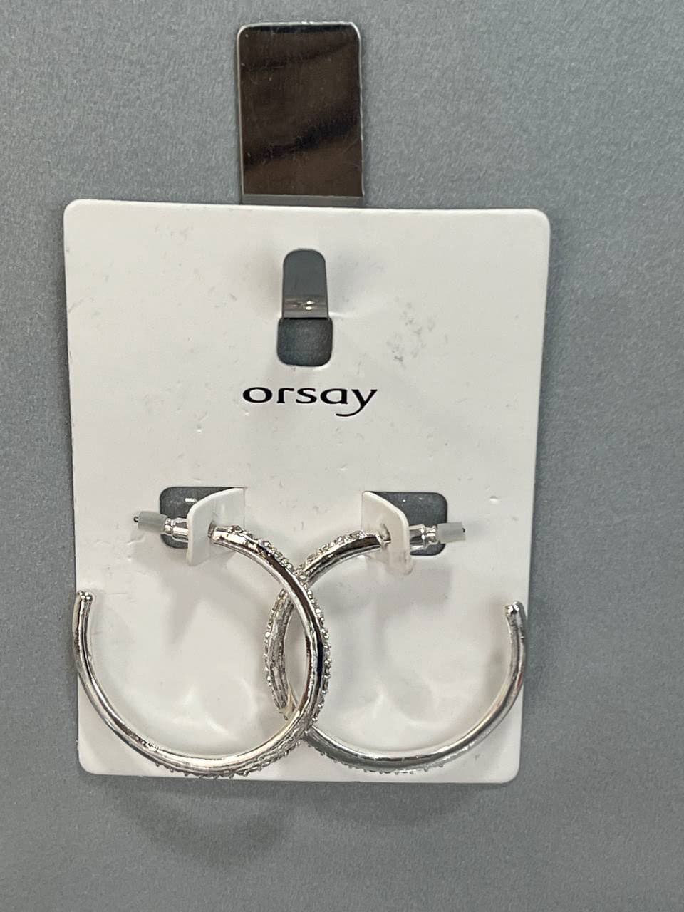 گوشواره میخی حلقه ای نگیندار برند orsay