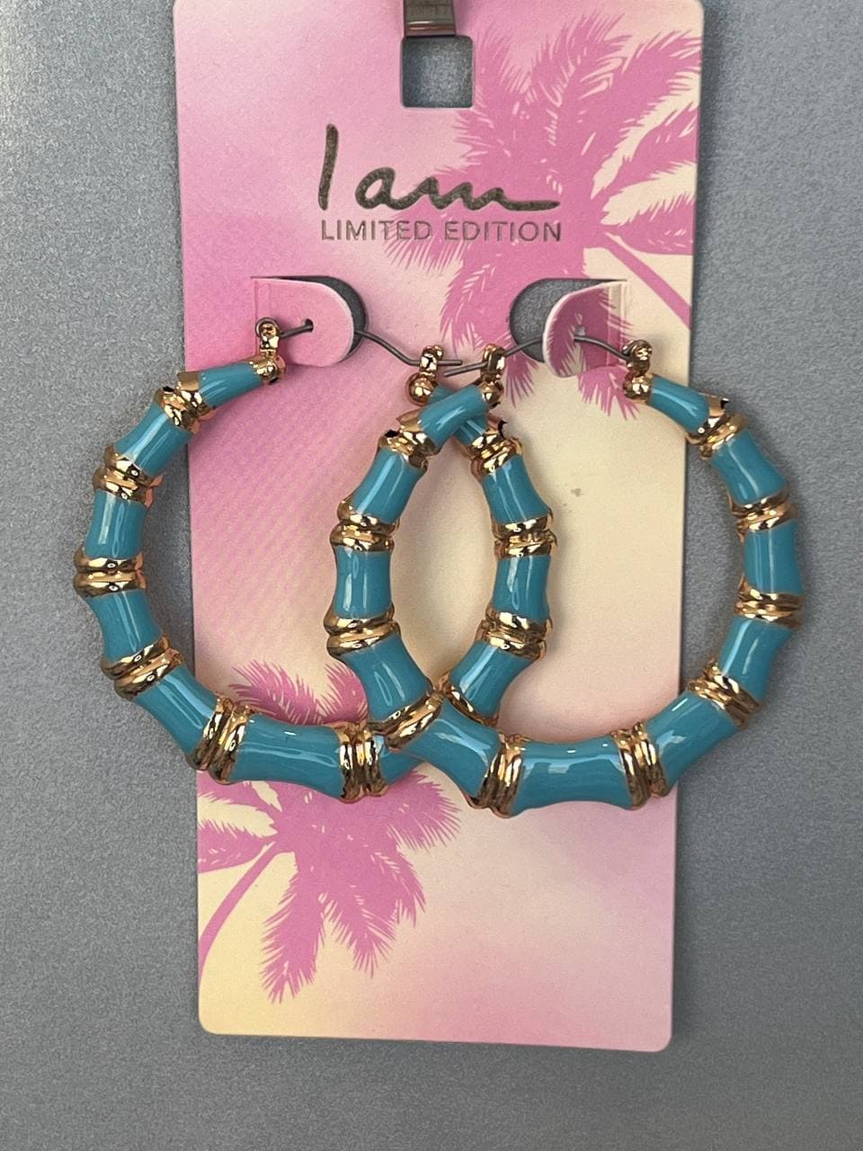 گوشواره حلقه ای طرح بامبو برند I am