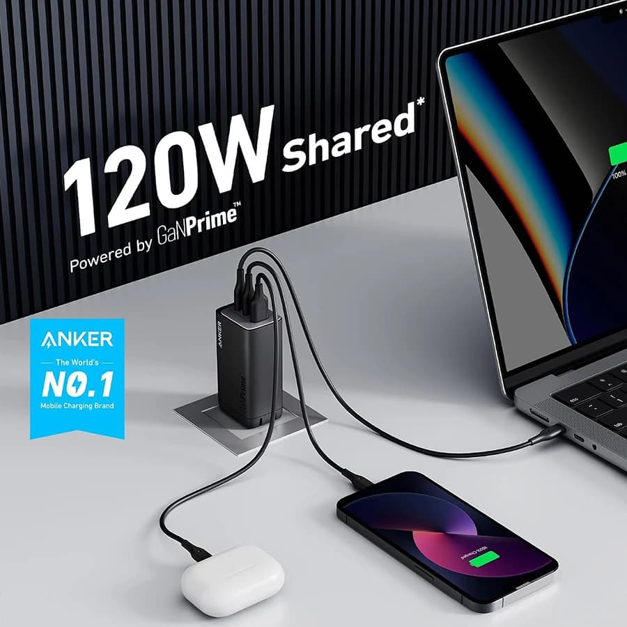 شارژر 120 وات 3 پورت انکر Anker 737 Prime — تصویر ۲