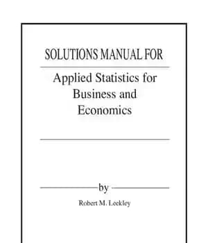 دانلود کتاب Solutions Manual For Applied Statistics for Business and Economics – راهنمای راه حل ها برای آمار کاربردی برای…