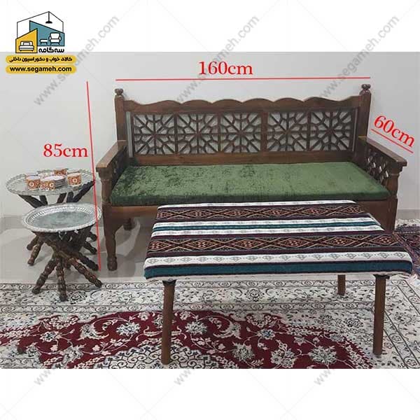 تخت سنتی سه نفره مدل CSP09 — تصویر ۲