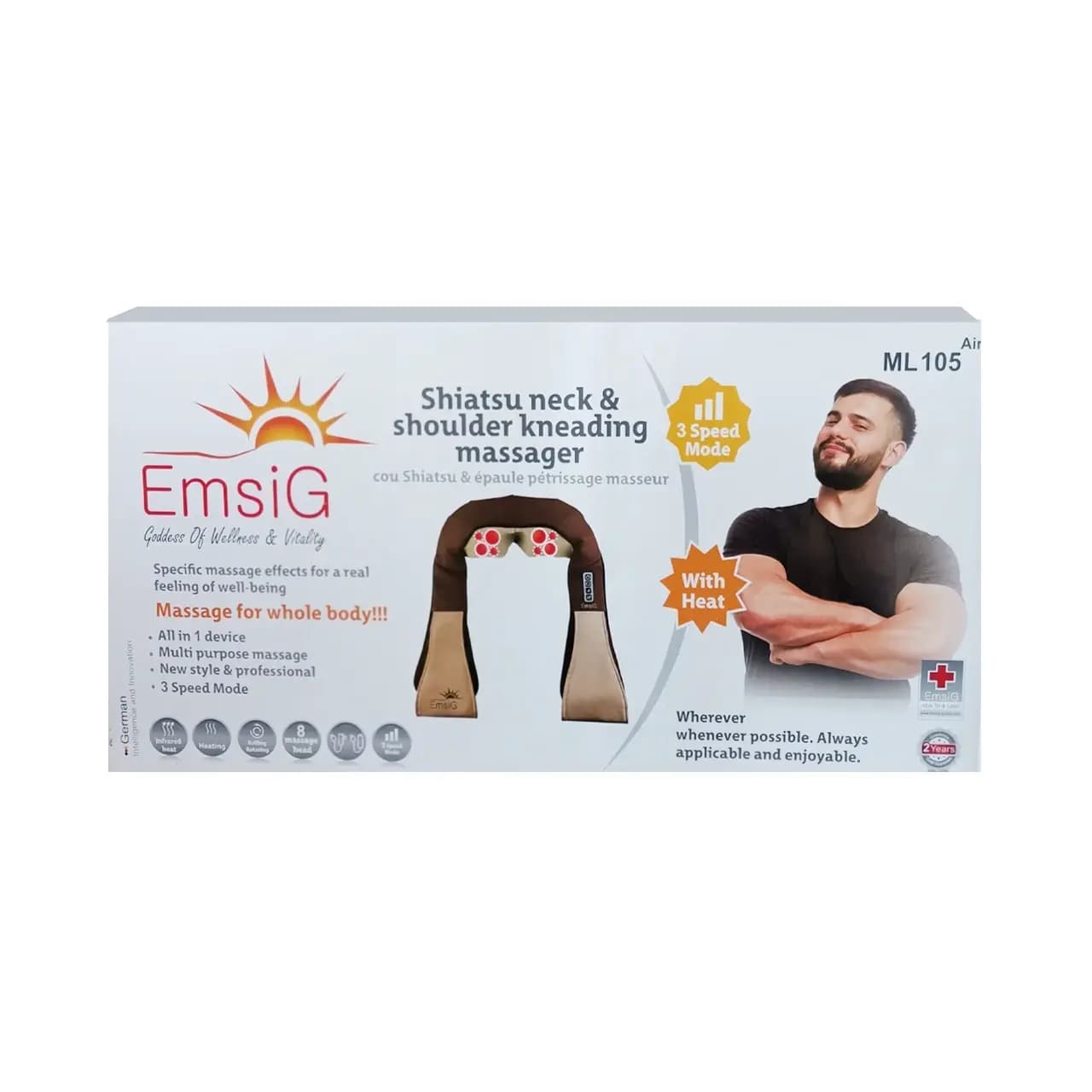 ماساژورشانه و گردن EmsiG مدل ML105 Air (گارانتی 24 ماهه طلایی) — تصویر ۱۰