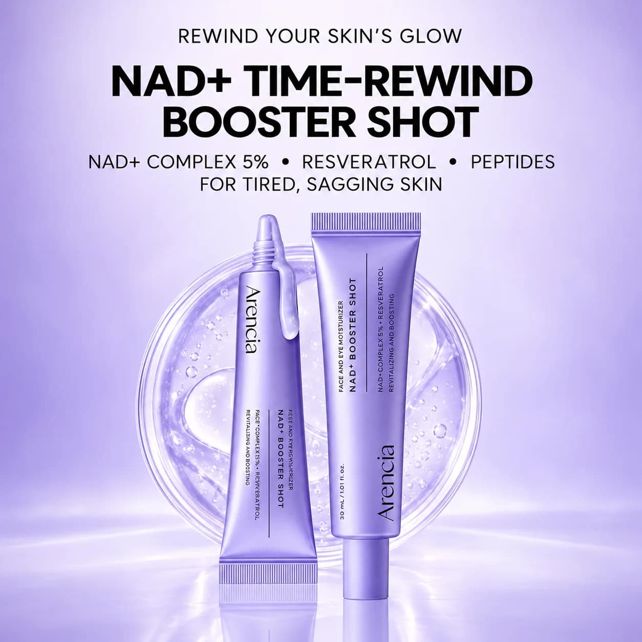 سرم جوانساز NAD+ آرنسیا مدل Time-Rewind Booster Shot حجم 30 میلی لیتر — تصویر ۴