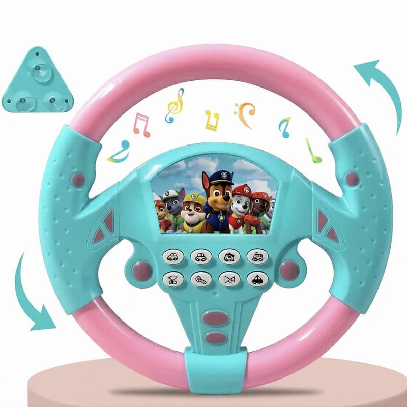 اسباب بازی ناب سل مدل فرمان موزیکال طرح سگ های نگهبان کد PUPPY STEERING WHEEL — تصویر ۲