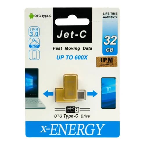 فلش 32 گیگ ایکس-انرژی X-Energy Jet-C OTG Type-C USB3.0 — تصویر ۲