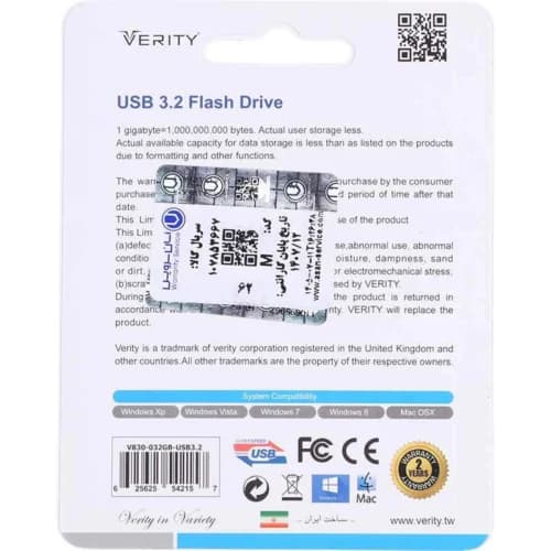 فلش 32 گیگ وریتی V830 USB3.2 — تصویر ۳