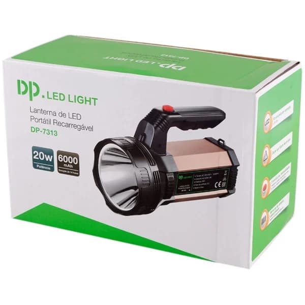 چراغ قوه شارژی DP.LED Light DP-7313 پک ضعیف — تصویر ۲