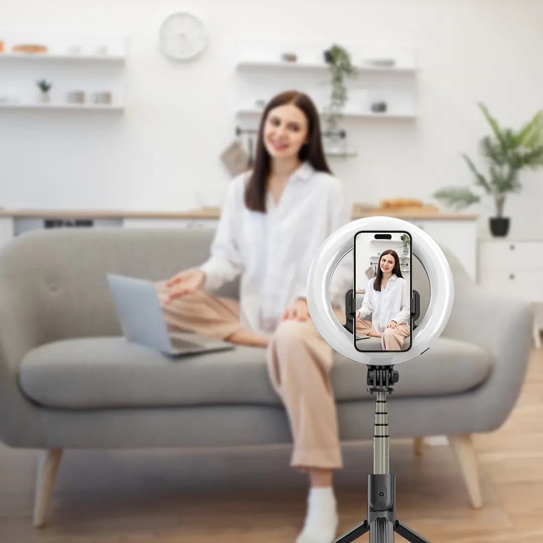 رینگ لایت 6 اینچی گرین لاین Green Lion Ring Light 6 Selfie Stick — تصویر ۳