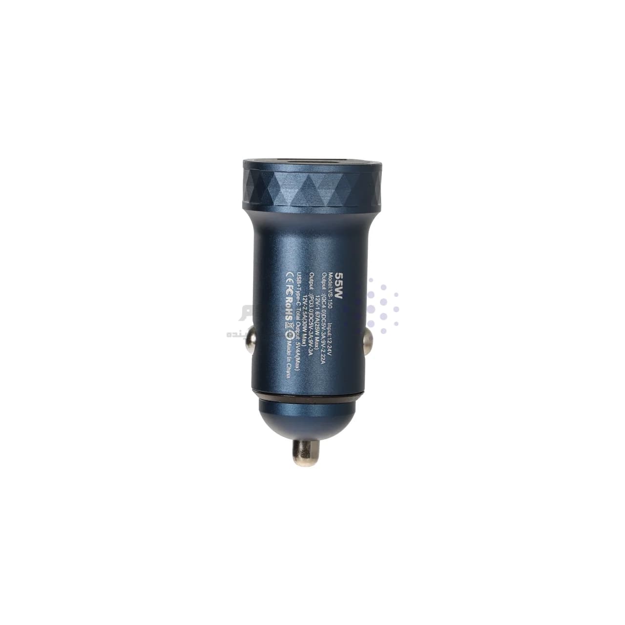 شارژر فندکی PD و فست دو پورت V-Smart مدل VS-150 55W – سرمه ای – BSA — تصویر ۲