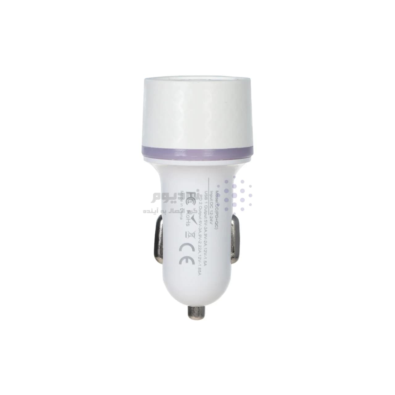 شارژر فندکی فست و PD دو پورت مدل CC(PD+QC) 38W – سفید – BSA — تصویر ۲