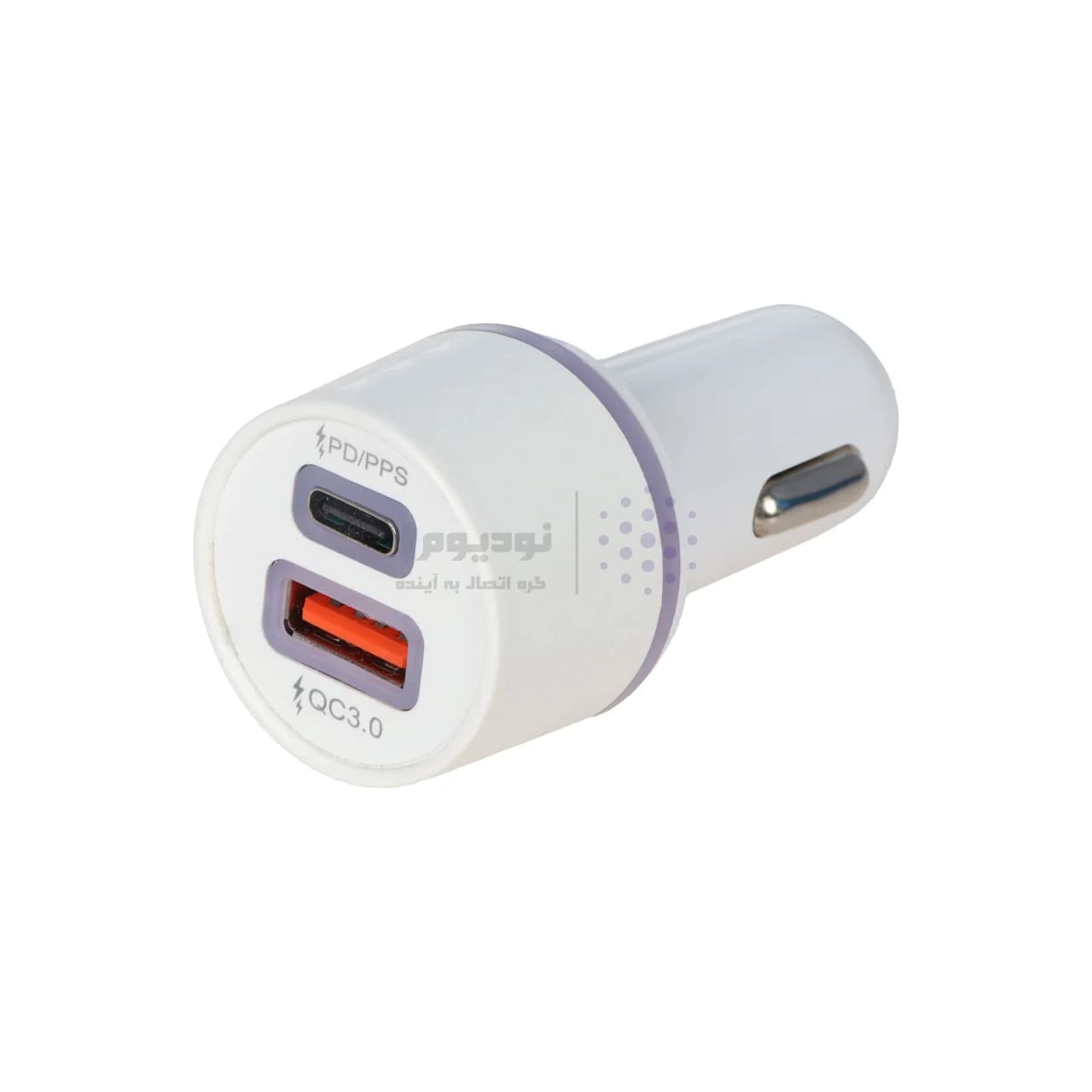 شارژر فندکی فست و PD دو پورت مدل CC(PD+QC) 38W – سفید – BSA — تصویر ۳