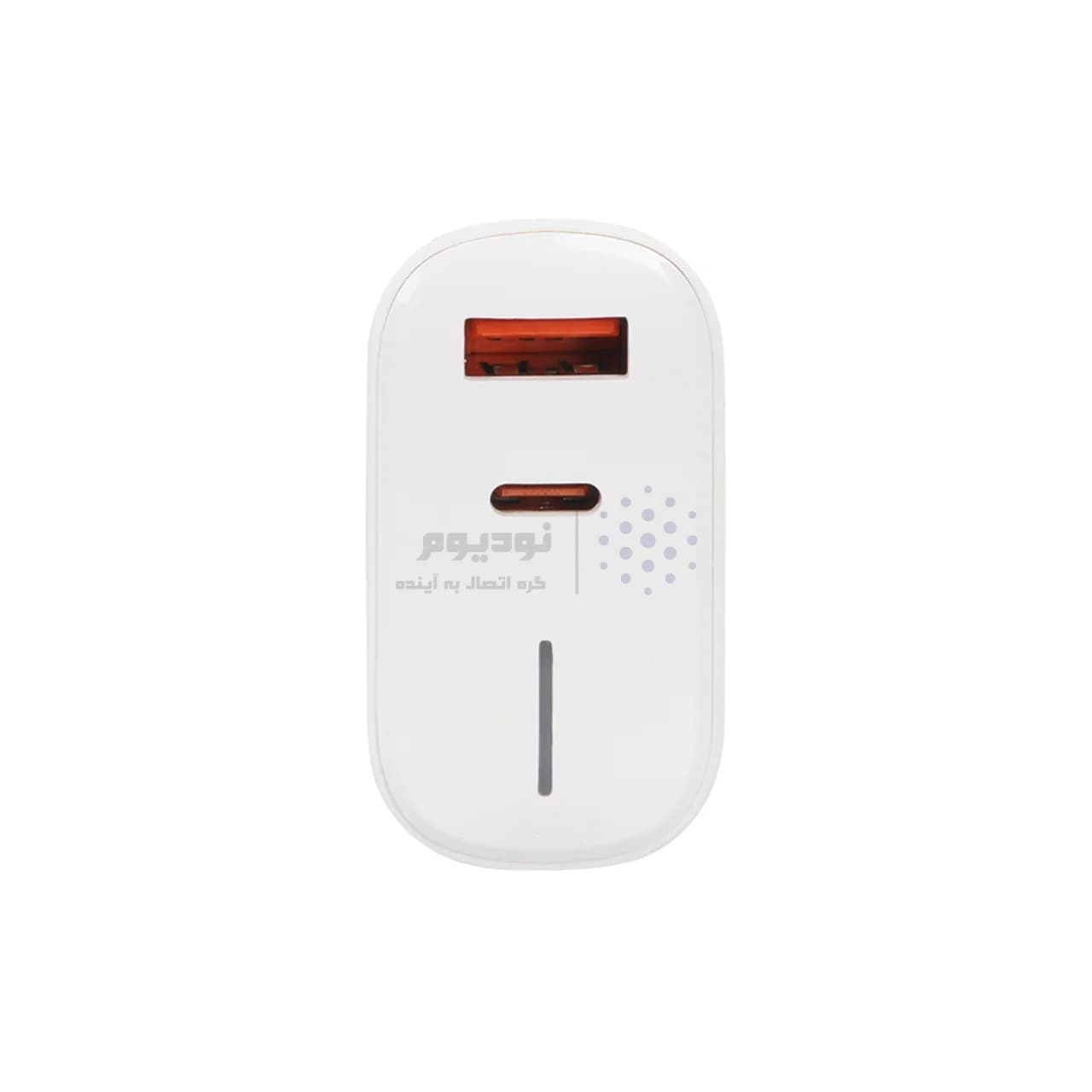 شارژر دیواری سه پین فست و PD دو پورت Tranyoo مدل T-UK1 25W به همراه کابل شارژ Type-C To Type-C – سفید — تصویر ۴