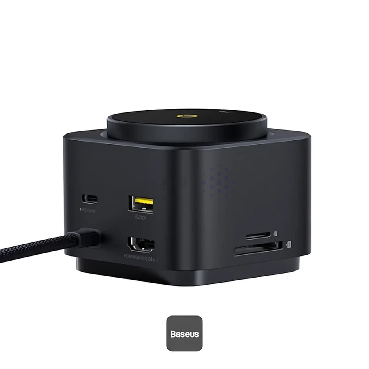 هاب 7 پورت و شارژر وایرلس Baseus مدل MagPro II BS-OH122 – خاکستری (گارانتی آونگ) — تصویر ۴