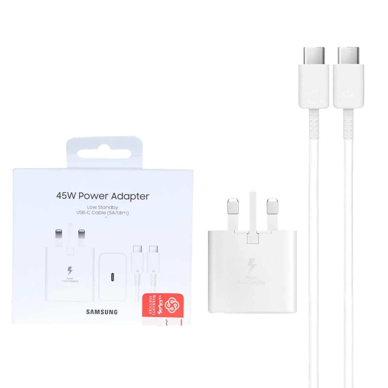 شارژر دیواری PD و فست تک پورت Samsung مدل EP-T4511 45W مجهز به فناوری GAN-NFC به همراه کابل شارژ Type-C To Type-C- مشکی (گارانتی پارتیان پایا) — تصویر ۲