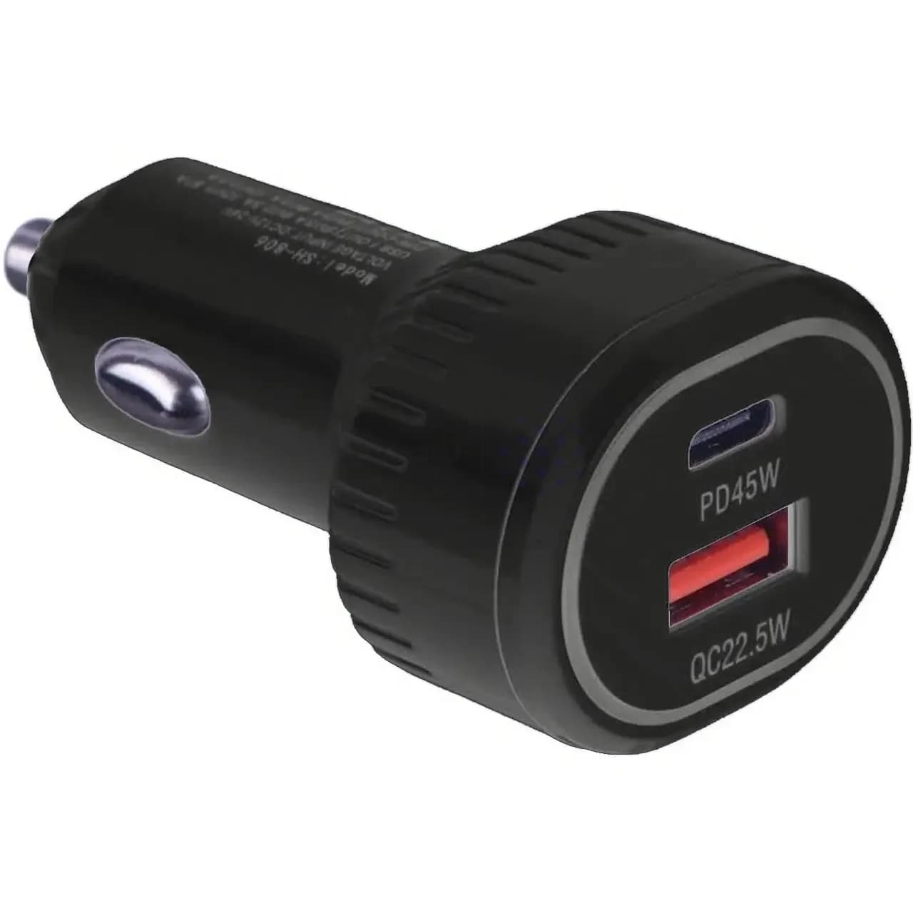 شارژر فندکی فست و PD دو پورت Shoosh مدل SH-806 67.5W – مشکی – SMO — تصویر ۲