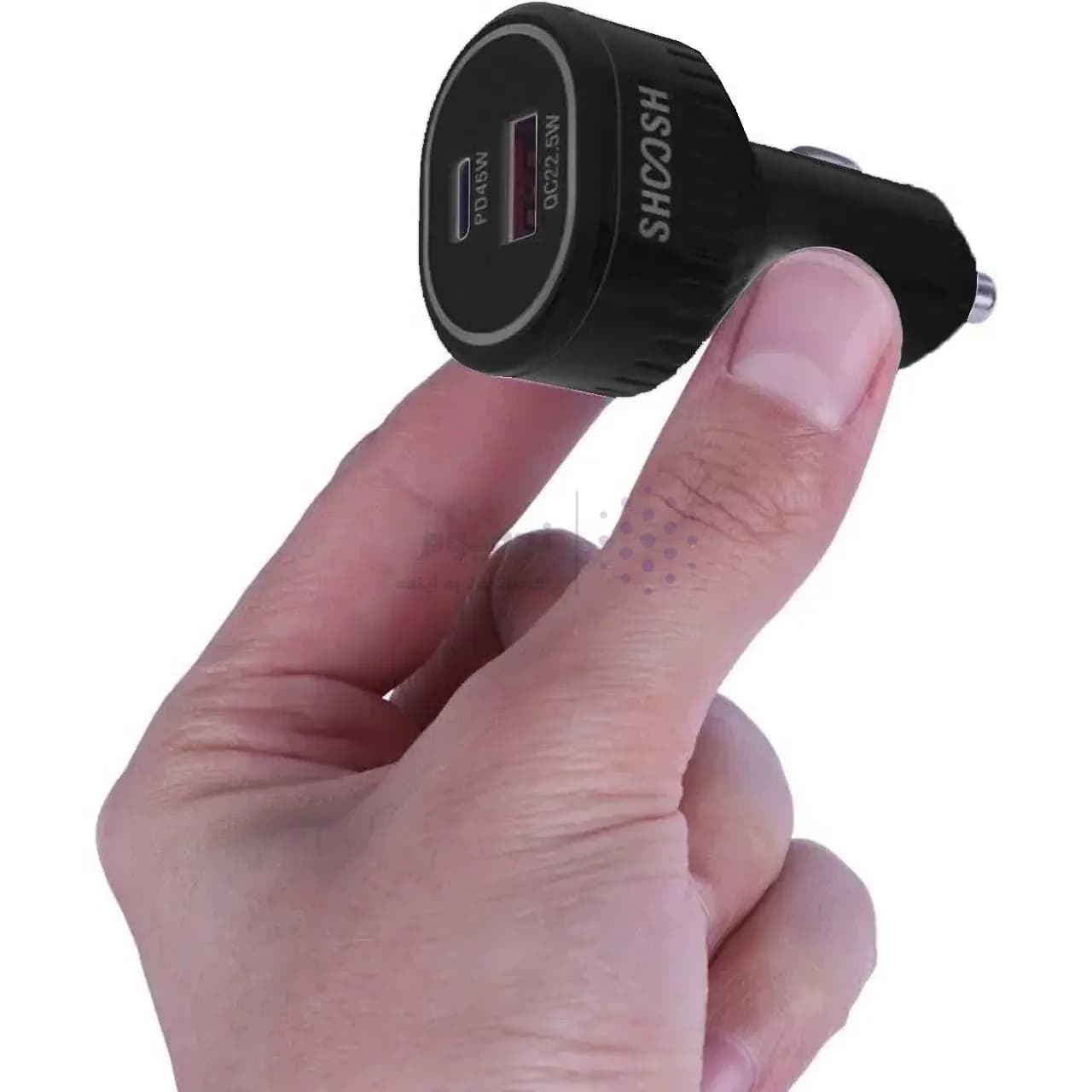 شارژر فندکی فست و PD دو پورت Shoosh مدل SH-806 67.5W – مشکی – SMO — تصویر ۴