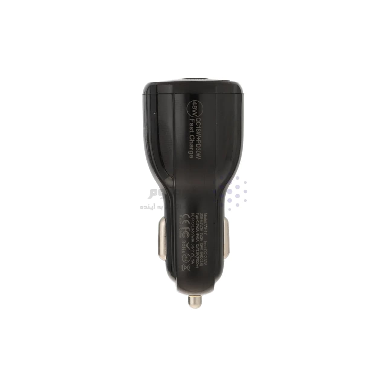 شارژر فندکی PD و فست دو پورت V-Smart مدل VS-17 55W – مشکی – BSA — تصویر ۲