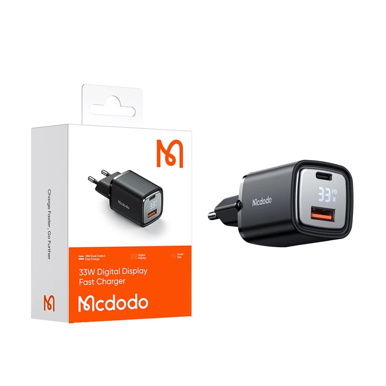 شارژر دیواری PD و فست شارژ دو پورت Mcdodo مدل CH-1701 – مشکی (گارانتی متین)