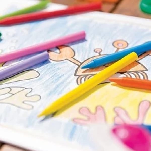 پاستل مومی 24 رنگ پاک شونده بیک سری Kids مدل Plastidecor — تصویر ۳