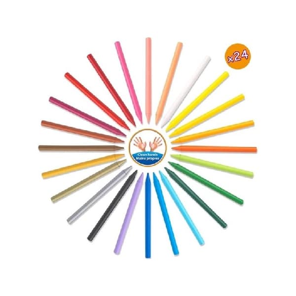 پاستل مومی 24 رنگ پاک شونده بیک سری Kids مدل Plastidecor — تصویر ۲