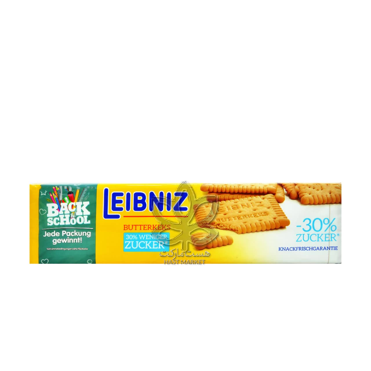بیسکوییت کره ای کم شکر ۱۵۰ گرم لیبنیز – leibniz