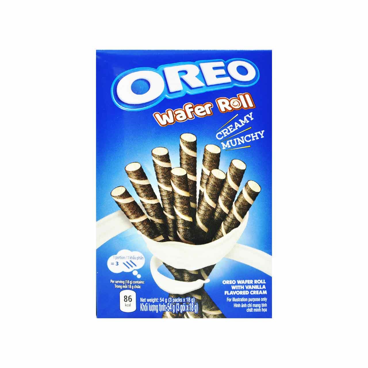 ویفر رول کرم وانیلی ۵۴ گرم اوریو – oreo