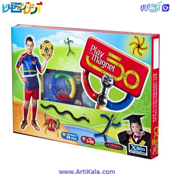 مگ آهنربایی مدل بسته خمیده 94 قطعه play magnet — تصویر ۴
