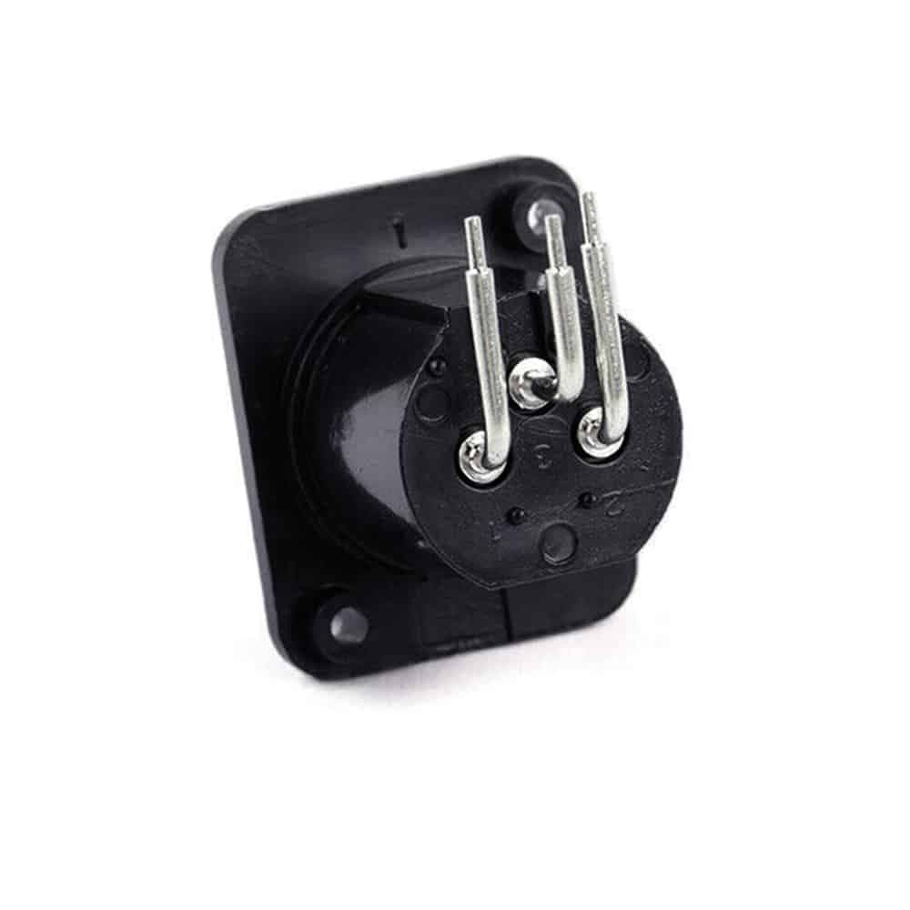 فیش کنون نری رو پنلی پایه روبردی XLR 3Pin Male — تصویر ۳
